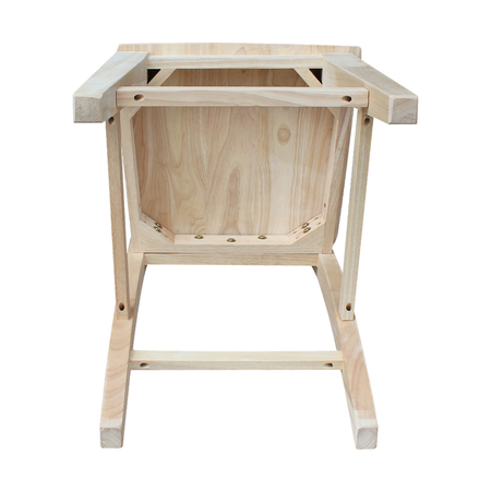 International Concepts Counter Height Double X-Back Stool, 24" Seat Height, Unfinished S-472